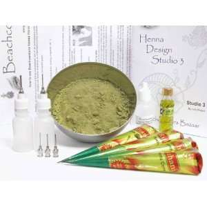   Henna Tattoo Starter Kit With Transfer Paper And Henna Applicators