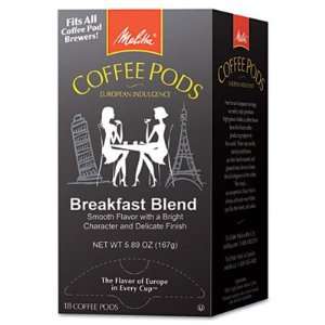  Melitta OneOne Coffee Pods, Breakfast Blend, 18 Pods/Box 