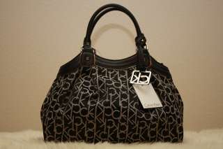 NWT CALVIN KLEIN Hudson Black Satchel Bag Style #H1LDF061 ~ MSRP $128 