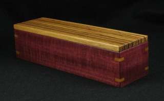 Handmade/handcrafted Purpleheart wood pen/pencil box  