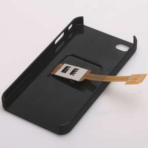 Dual SIM Card Adapter + Back Case For i Phone 4 4G  
