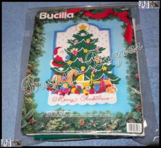 Bucilla CHRISTMAS TREE BANNER Wall Hanging Felt Kit  