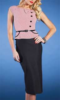 Stop Staring dress Park place pink Mad Men style New  