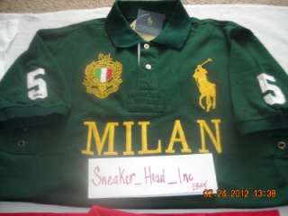   BIG PONY Mercer Spain Black Watch Milan POLO Shirt LOT Size XL  