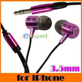   Headphone Earphones Earbuds for iPhone 4 4S iPod  MP4 Purple  