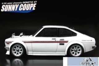 10 RC CAR ABC HOBBY GENETIC DATSUN 1200 SUNNY COUPE BODY SHELL 