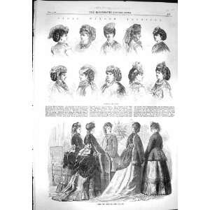   1869 Paris Winter Fashion Bonnets Hats Robes Mantles