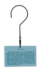 Black Wrought Iron RECIPE CARD HOLDER Hanger Hook Stand  