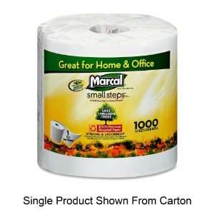 Marcal 4415 White Small Steps 100% Premium Recycled 1 Ply Bath Tissue 