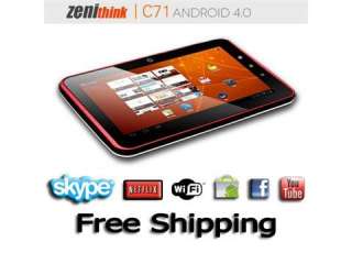   C71 7 Android 4.0 Cortex A9 Capacitive screen Tablet PC 4GB  