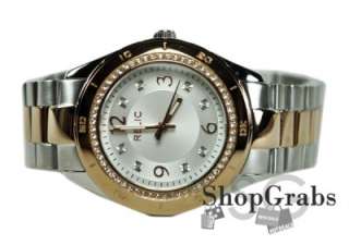 New RELIC Casual Dress Watch Ladies Silver Steel Gold Crystal Bella 