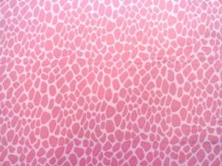 New Pink Giraffe Animal Skin Print Flannel Fabric BTY  