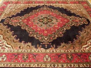 10x13 Antique Carpet Handmade Persian Tabriz Wool Rug  