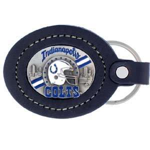  Indianapolis Colts Fine Leather/Pewter Key Ring   NFL 