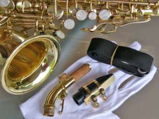 24K GOLD Plated Curved SOPRANO SAX   NEW   Bb Saxophone  
