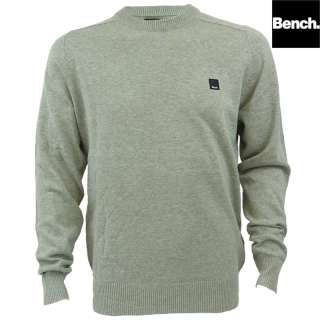 Brand New Mens Bench Ofsted Crew Neck Grey Knit Jumper  