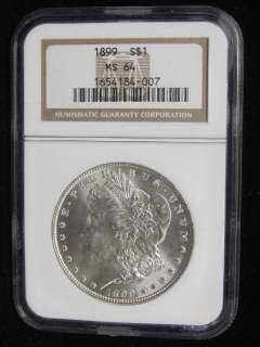 1899 Silver Morgan Dollar NGC MS 64  