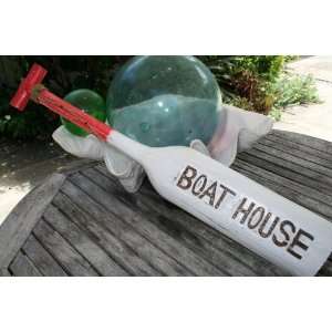  BOAT HOUSE PADDLE 32 RED   NAUTICAL WALL DECOR Patio 
