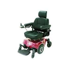   Image Deluxe Mid Wheel Power Wheelchair   Blue