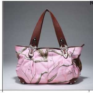  Realtree® APC Pink Camo Tote Handbag for Ladies (Pink 
