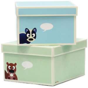     ultra box with lid  pair of two boxes  Blue & Green