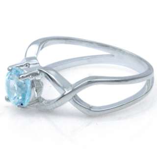 Real Blue Topaz Sterling Silver Celtic Ring / Earrings  