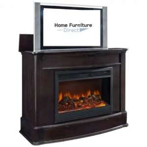  Soho Espresso Fireplace TV Lift Cabinet