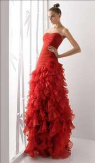   Long Red Formal Prom Party Homecoming Dress Size Custom New ♥  