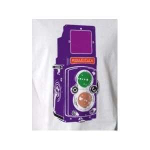  Vintage Rolleiflex Camera (Purple) Pop Art T shirt (Mens 