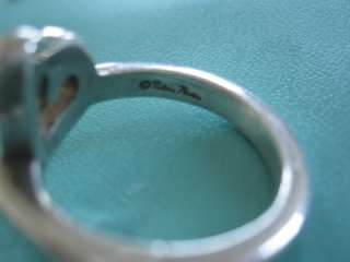Tiffany & Co. Picasso Sterling Diamond Loving Heart Ring Size 6.5 
