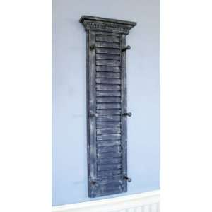 Distressed Shabby Chic Shutter Shelf with Pegs:  Home 