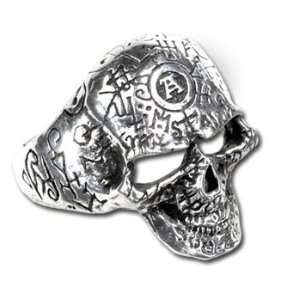    Omega Skull Ring Size L, US 5.5 by Alchemy Gothic, England Jewelry
