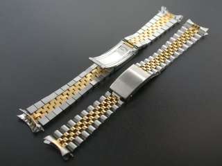 JUBILEE WATCH BAND MEN FOR ROLEX 19MM GOLD/SS TWO TONE  