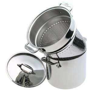 All Clad Stainless 7 Quart Stockpot with Pasta Insert  