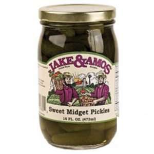 Jake & Amos Sweet Midget Pickles (16oz)  Grocery & Gourmet 