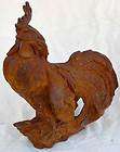 cast wrought iron animal rooster statue figurine decor home garden