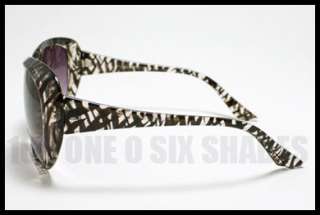   Cat Eye Sunglasses for Women Retro Fashion CLEAR Zebra Print  