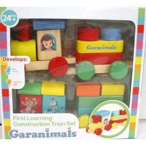   Garanimals First Learning Construction Wooden Train Set: Toys & Games