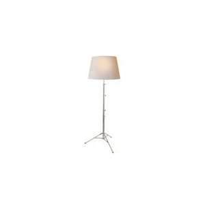 Thomas OBrien Small Studio Tripod Floor Lamp in Polished Nickel with 