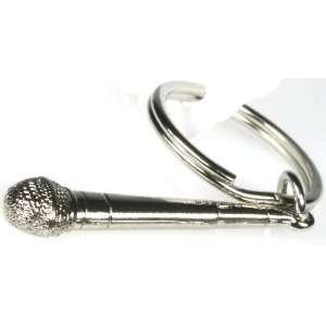   Jewelry Shure SM 58 Microphone Keychain   Silver Musical Instruments