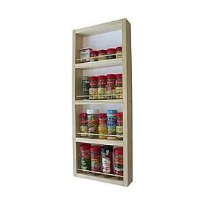  Solid wood ON the wall (surface mounted) kitchen spice rack 